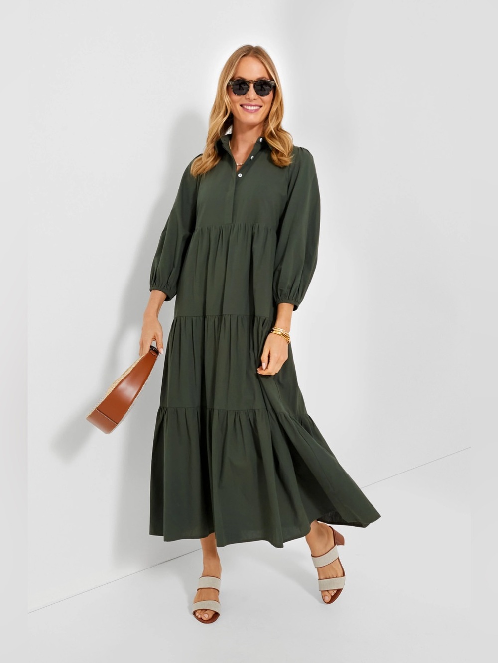 Tuckernuck Pomander Place Sedona Sage Cotton Mabel Maxi Dress Size XS